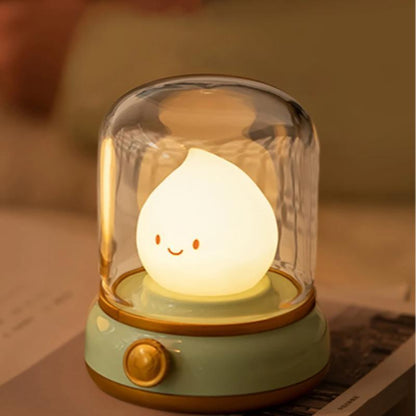 Cute Kerosene Design Night Light, USB Rechargeable Tabletop LED Night Light, Decorative Light for Bedroom, Living Room, Home Decor, Lamp