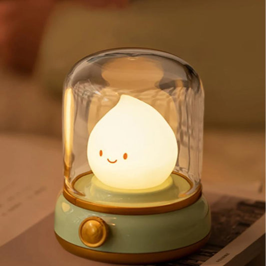 Cute Kerosene Design Night Light, USB Rechargeable Tabletop LED Night Light, Decorative Light for Bedroom, Living Room, Home Decor, Lamp