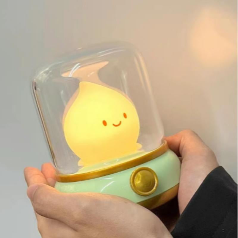 Cute Kerosene Design Night Light, USB Rechargeable Tabletop LED Night Light, Decorative Light for Bedroom, Living Room, Home Decor, Lamp