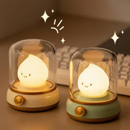 Cute Kerosene Design Night Light, USB Rechargeable Tabletop LED Night Light, Decorative Light for Bedroom, Living Room, Home Decor, Lamp
